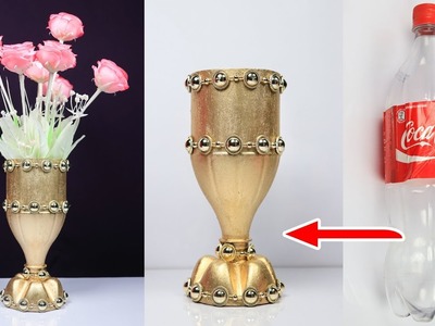 How to make flower vase with plastic bottle | Plastic Bottle Craft Idea | Best Out of Waste