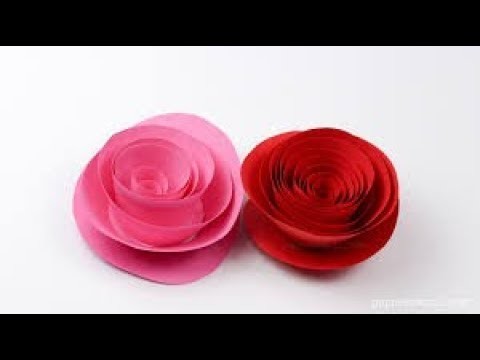 How to make Paper Rose Flower -  DIY Handmade Craft - Paper Craft