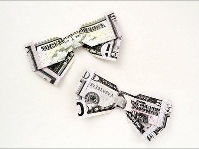 Money BOW with Ribbon | Origami Dollar Tutorial DIY (NProkuda)
