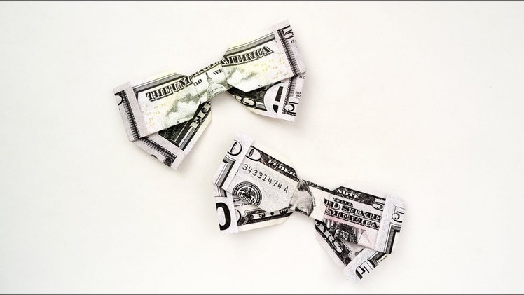 Money BOW with Ribbon | Origami Dollar Tutorial DIY (NProkuda)