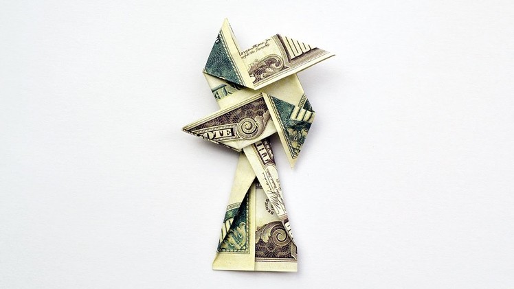 Money WINDMILL | Origami out of dollar bill Tutorial DIY