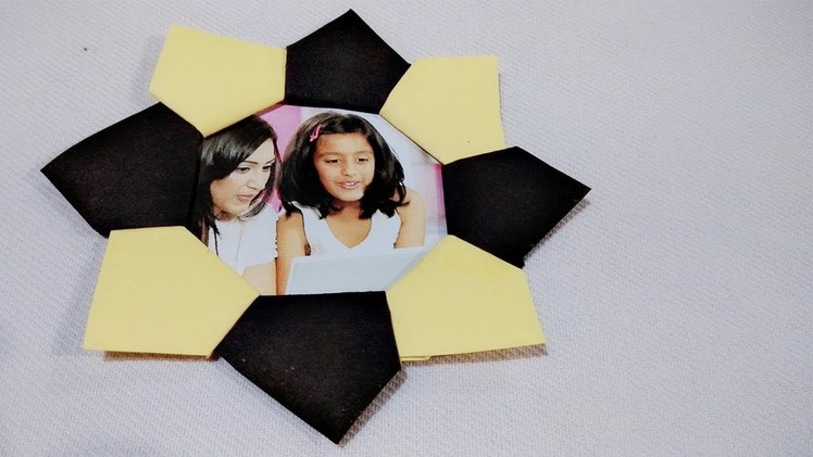 Origami paper photo frame.paper craft.photo frame making.diy photo frame.kids craft.Art Gallery