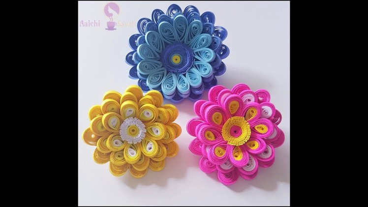 Quilling Flowers Tutorial: How to make a 3D Quilling Flower