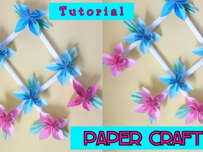 Tutorial | membuat hiasan dinding dari kertas | paper craft | room decor | easy diy