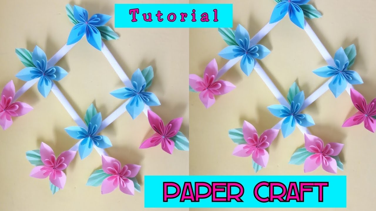 Tutorial membuat hiasan  dinding dari kertas  paper craft 