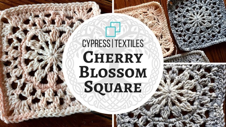 VVCAL 2018 Week 6 Crochet Motif: Cherry Blossom Square