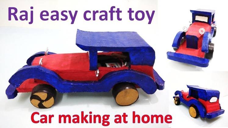 Waste material toy making || DIY Car || best out of waste Craft and toy || Kid craft