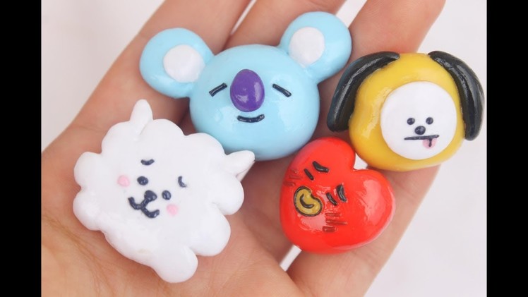 BT21 Pins! ♡ BTS x LINE Friends Polymer Clay Tutorial Pt.1 | regalsocks