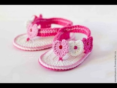 Crochet baby sandal pattern step by step