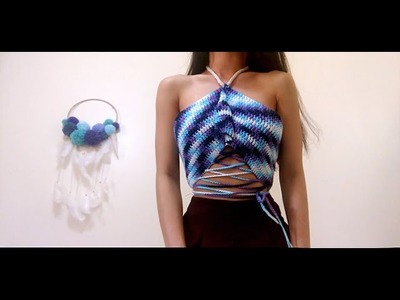 Crochet Crop-top For Summer | Truc Nguyen Handmade.