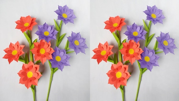 DIY: Flower Stick.DIY-Paper Flowers.DIY-Paper Flower Stick For Room Decoration!!!
