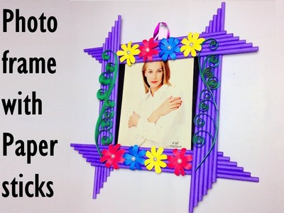 DIY | Photo frame with Paper sticks |