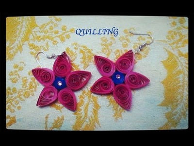 DIY QUILLED EARRINGS (FLOWER DESIGN) | EASIEST QUILLED EARRINGS EVER!! | BEAUTIFUL QUILLED EARRINGS