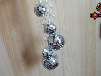Home decorations-how to make a beautiful mirror ball-disco ball-full tutorial in urdu