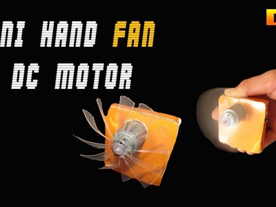 How to make a mini hand Fan using DC motor and phone battery | DIY