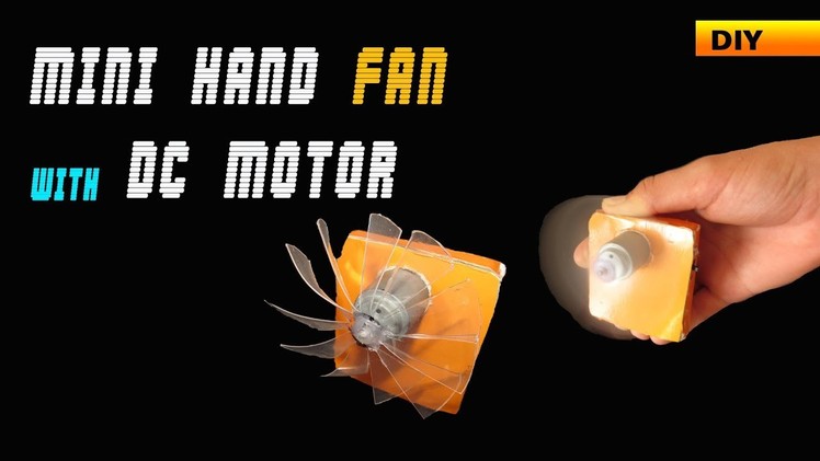 How to make a mini hand Fan using DC motor and phone battery | DIY