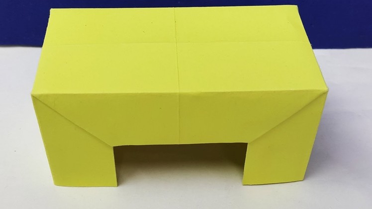 How to make a paper table? Origami Table Easy learning crafts
