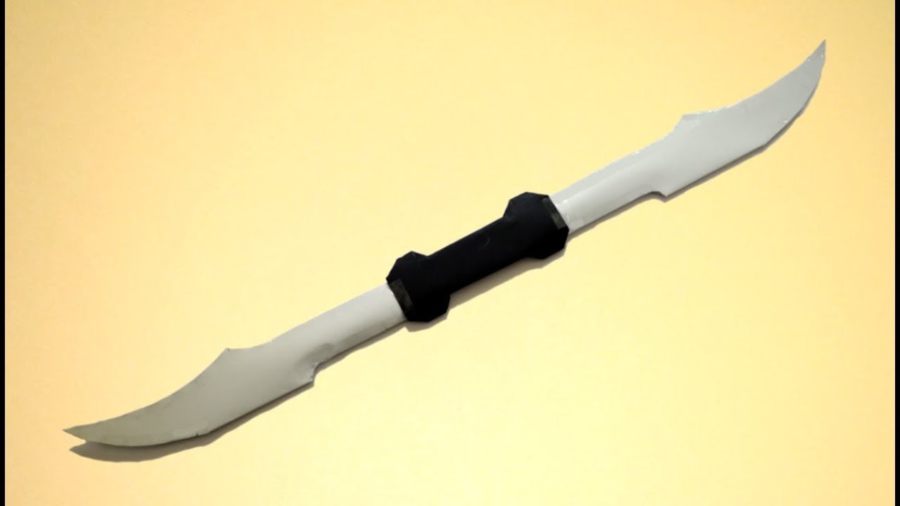 How to make a paper toy double knife. Easy paper weapons
