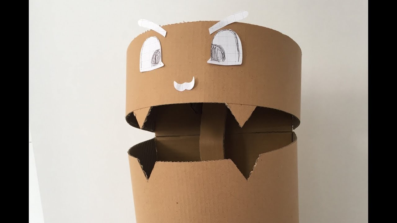 How To Make A Trash Bin From Cardboard