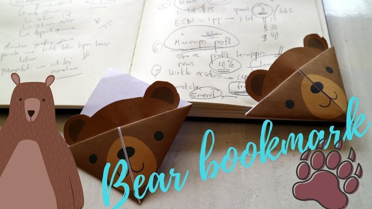 How to make an origami bear bookmark