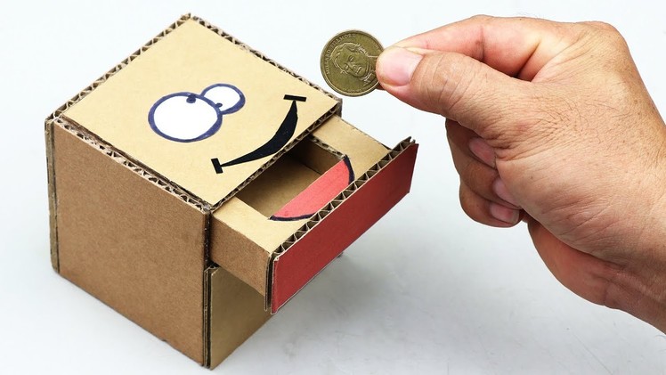 How to Make Coin Bank Box From Cardboard I DIY at Home