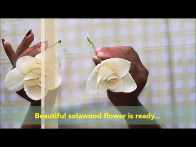 How to make flower with sola wood paper. 