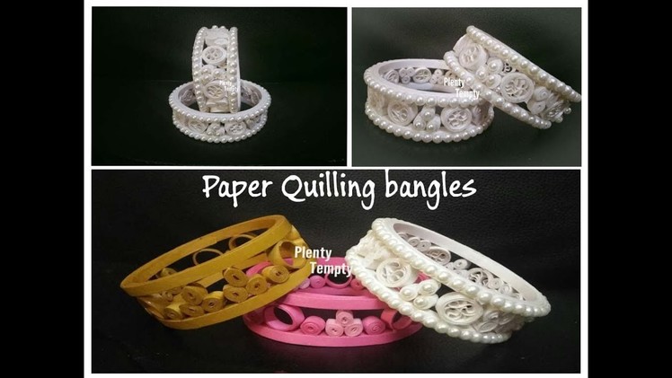 How to make paper quilling bangles| Quilling jewellery| Paper quilling| Quilling art