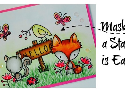 How to Mask Stamps | Woodland Buddies Card