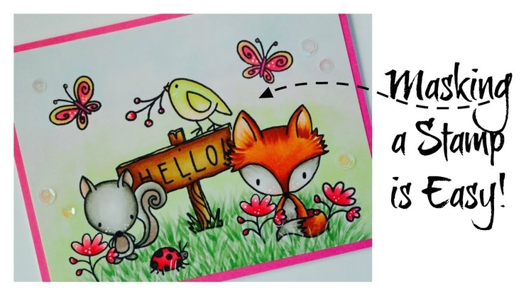 How to Mask Stamps | Woodland Buddies Card