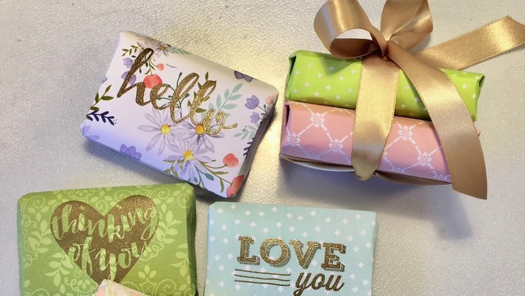 How To  Wrap and Emboss  Soaps : Gift Idea