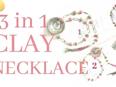 OMG ! CRAZY  3 In 1 Necklace Polymer Clay Tutorial - Extruder Beads - Lariat -DIY #8