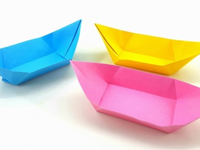 Origami Tutorial - How to fold an paper Boat Canoe