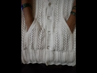 तिरछी pocket कैसे बनाए। in Cardigan. Design  no. 28,knitting Lesson