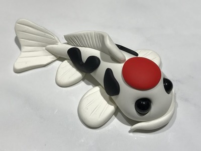 Polymer Clay Fish | Tancho Sanke Koi Fish