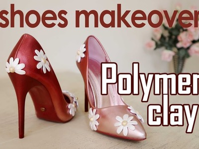 Summer shoes makeover with polymer clay