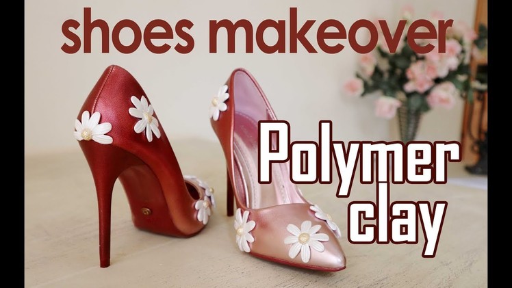 Summer shoes makeover with polymer clay