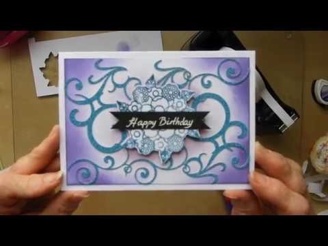 Swirly Card + how to make the stamp  (no23)