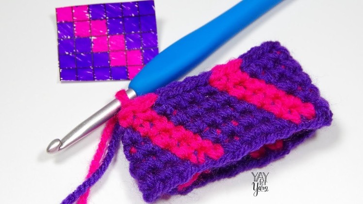 Tapestry Crochet for Absolute Beginners - Lesson 2: In The Round and Pattern Repeats | Yay For Yarn