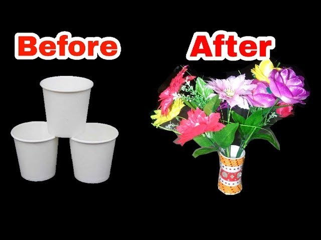 चाय के खाली कप से सुंदर गमला कैसे बनाये।how to   Waste tea cups craft | Gk craft