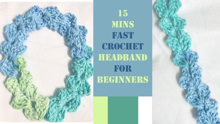 Very easy crochet headband for absolute beginners - English version