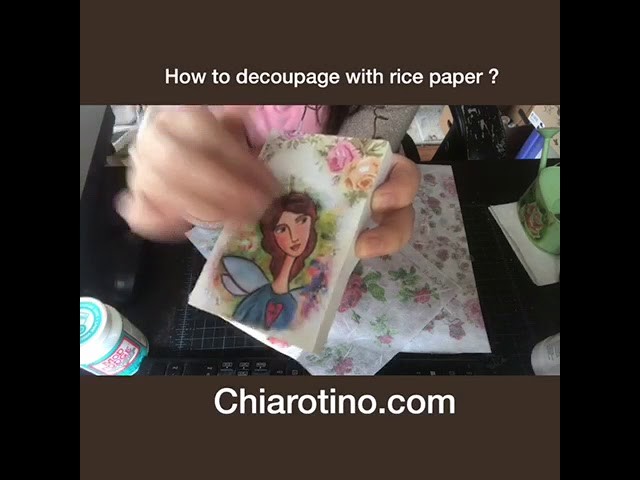 What’s rice paper ,how to decoupage with rice paper on glass bottle and wood surface !