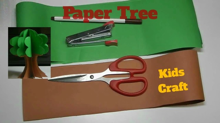 3D Paper Tree (DIY), kids craft