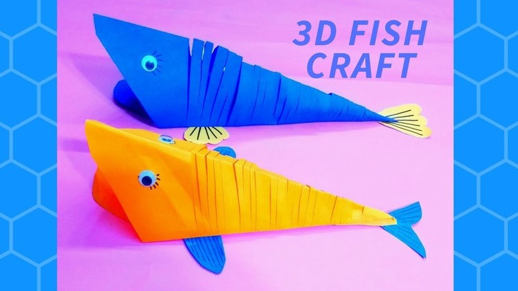 Amazing 3D Moving Fish Craft|| Paper Fish Craft Step by Step|| How to Make a 3D Paper Fish for Kids