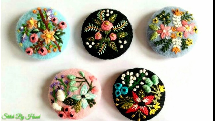Beautiful Hand Embroidery Buttons | Hand Embroidery Buttons Designs | Embroidery on Buttons
