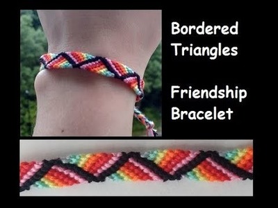 Bordered Rainbow Triangles Friendship Bracelet