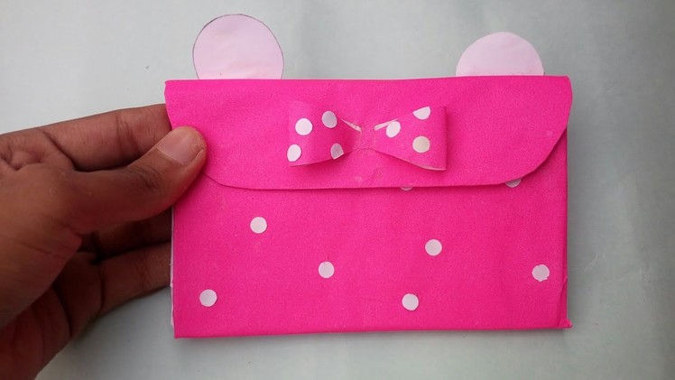 DIY Minnie Mouse Purse||Out of paper||Prachi Muskan Crafts