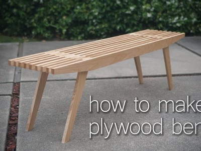 DIY Modern Plywood Bench using hand tools (Rockler Plywood Challenge)