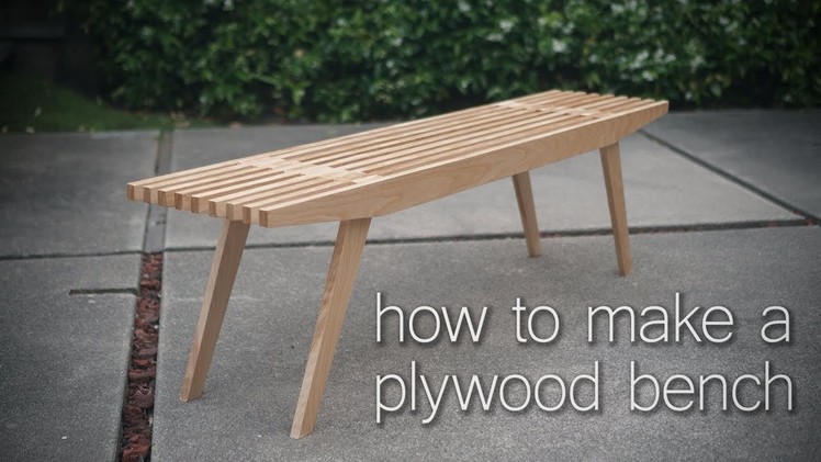 DIY Modern Plywood Bench using hand tools (Rockler Plywood Challenge)