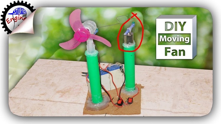 DIY moving table fan |  how to make a moving table fan | homemade mini moving fan | stupid engineer