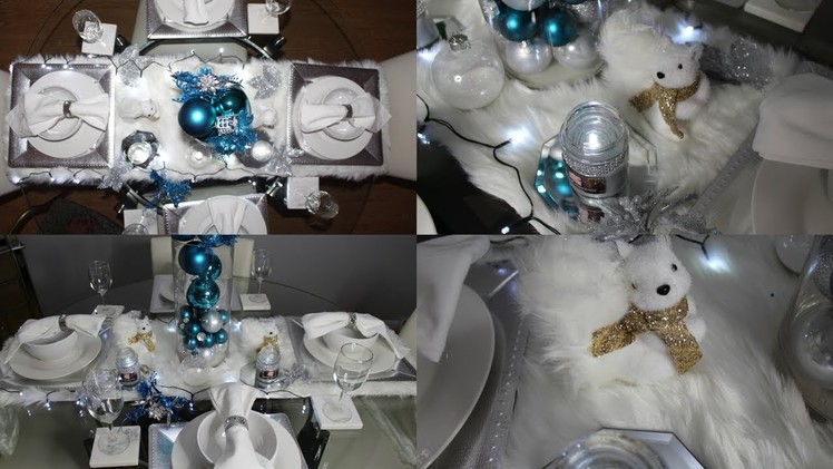 Dollar store glam winter wonderland table escape ❄️